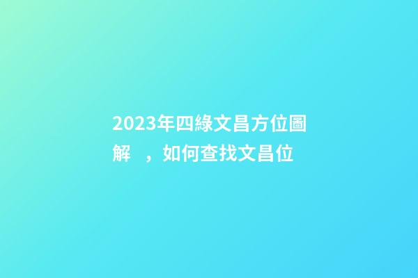 2023年四綠文昌方位圖解，如何查找文昌位
